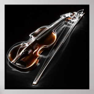 Póster Violin musical asombroso