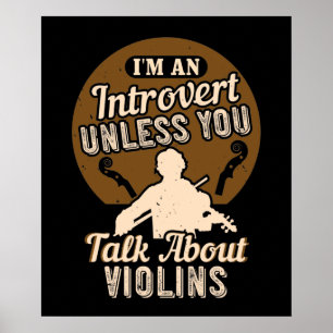 Póster Violin - Soy un introvertido