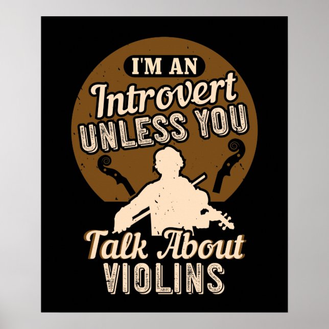 Póster Violin - Soy un introvertido (Frente)