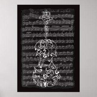 Póster Violin Srawl escribe sobre el manuscrito de Bach