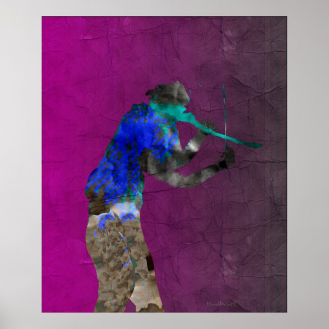 Póster Violín verde (Frente)