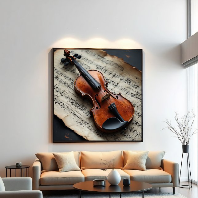 Póster Violín y partitura (Subido por el creador)
