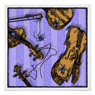 Póster Violinas y arañas - La pesadilla del Gótico pop su