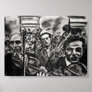 Póster violines de la calle
