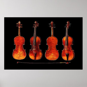 Póster violines del stradivarius y poster del arco A