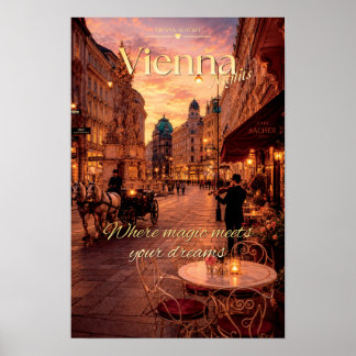Póster Violinista de las Noches de Viena Caballo Carruaje