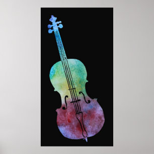 Póster Violoncelo de Colorwashed