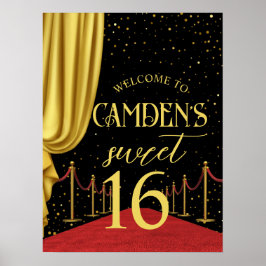 Póster VIP, cumpleaños de la alfombra roja, cumpleaños de