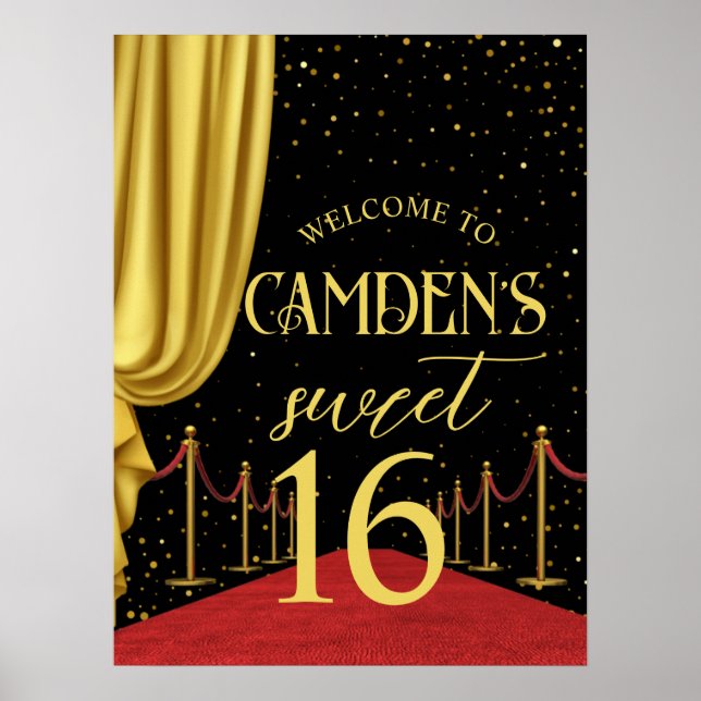 Póster VIP, cumpleaños de la alfombra roja, cumpleaños de (Frente)