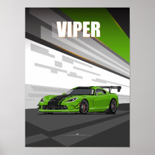Póster Viper ACR Supercoche Americano
