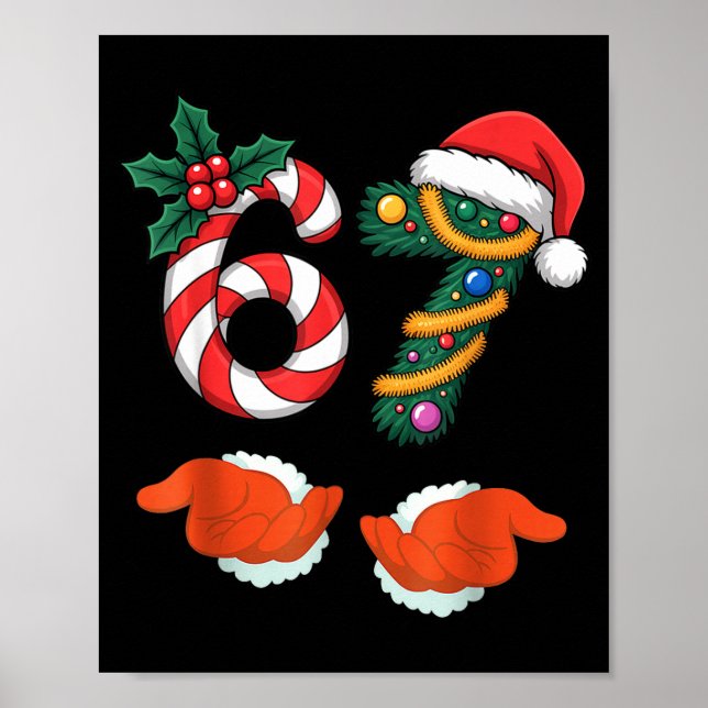 Póster Viral 67 Candy Canes Christmas Tree With Hand Holi (Frente)