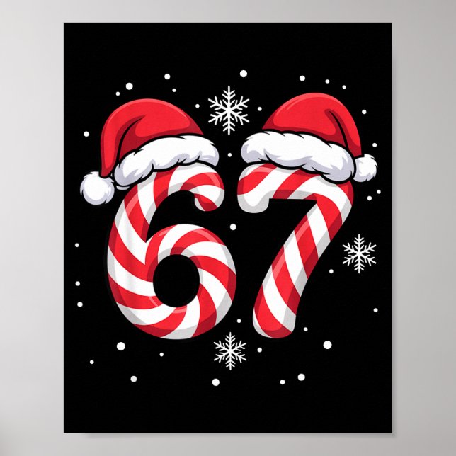 Póster Viral 67 Candy Canes Santa Holiday Kids Humor Funn (Frente)