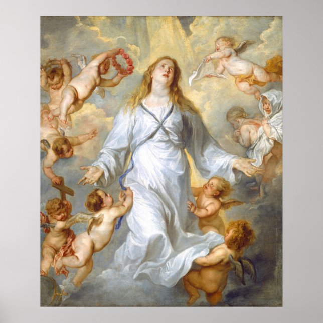 Póster Virgen como intercesor - Anthony van Dyck Bella Ar (Frente)