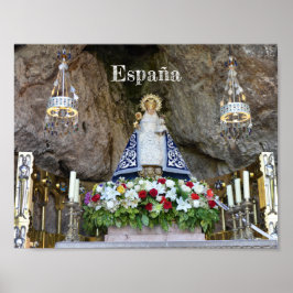 póster Virgen de Covadonga en Asturias, España