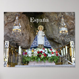 póster Virgen de Covadonga en Asturias, España