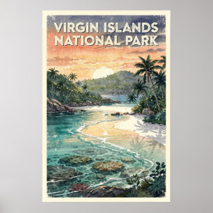 Póster Virgen de las Islas Vírgenes Parque Nacional Retir