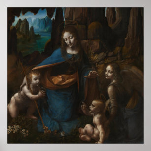 Póster virgen de las rocas