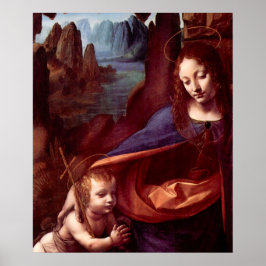 Póster Virgen de las Rocas de Leonardo da Vinci
