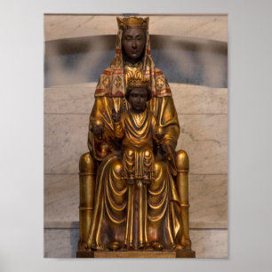 Póster Virgen de Montserrat Moreneta Virgen María