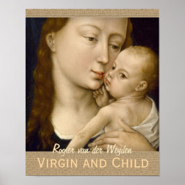 Póster Virgen de Weyden y Poster de Cardstock de niños CC