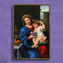 Póster Virgen del Poster de uvas