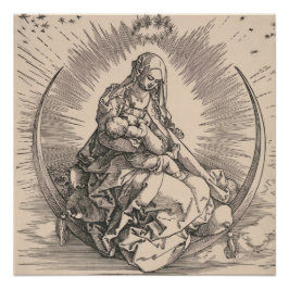 Póster Virgen en el creciente por Albrecht Dürer