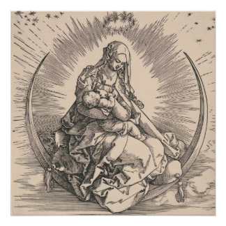 Póster Virgen en el creciente por Albrecht Dürer