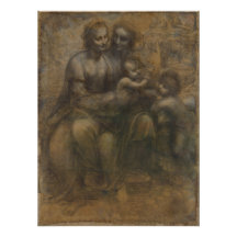 Virgen Leonardo da Vinci y niño con Santa Ana