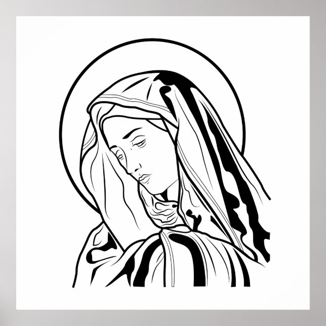 Póster Virgen María (Frente)