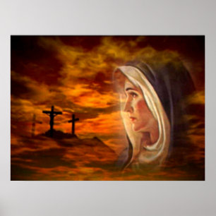 Póster Virgen María bendecido - madre de dios