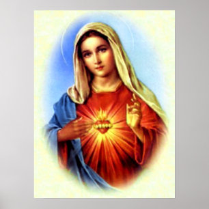 Póster Virgen María bendecido - madre de dios
