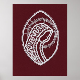 Póster Virgen María Católica, encaje