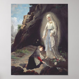 Póster Virgen María de Lourdes