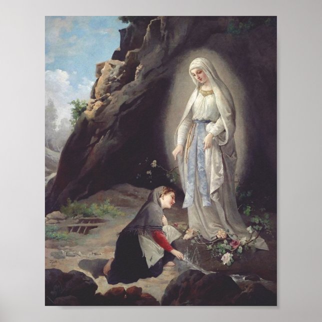 Póster Virgen María de Lourdes (Frente)
