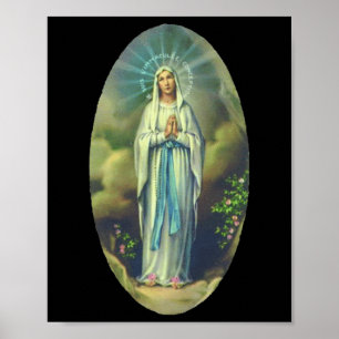 Póster Virgen María De Lourdes Nuestra Señora Regalo Cris