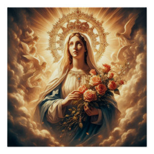 Póster Virgen María Jesús