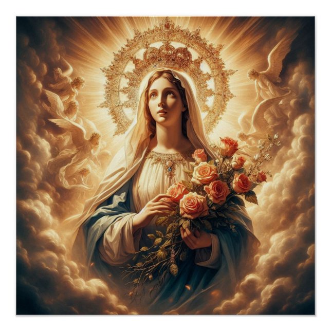 Póster Virgen María Jesús (Anverso)