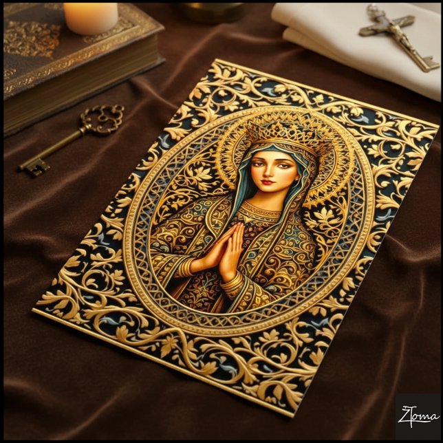 Póster Virgen María Reverencia Dorada (Subido por el creador)