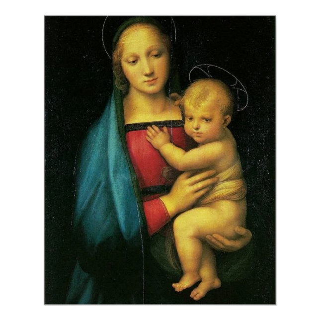 Póster Virgen María y Jesucristo (Anverso)
