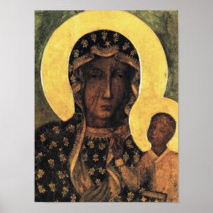 Póster Virgen negra Polonia Nuestra Señora de Częstochowa