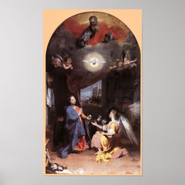 PÓSTER VIRGEN Y ANGEL DE ANUNCIACIÓN (Frente)