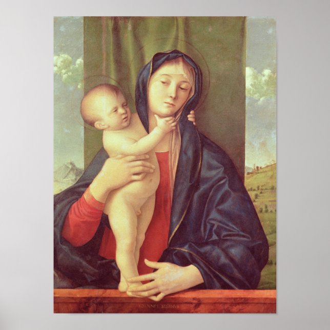 Póster Virgen y niño, c.1487 (Frente)