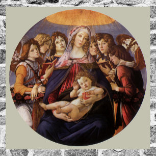 Póster Virgen y Niño con Ángeles por Sandro Botticelli