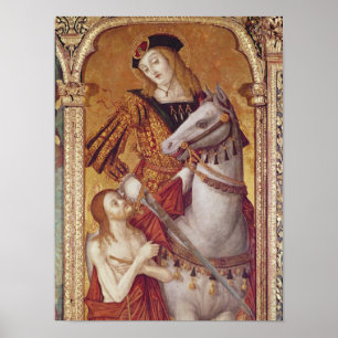 Póster Virgen y niño con SS. Gregory y Martin