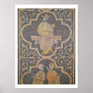 Póster Virgen y niño, detalle de la casulla de Clare,