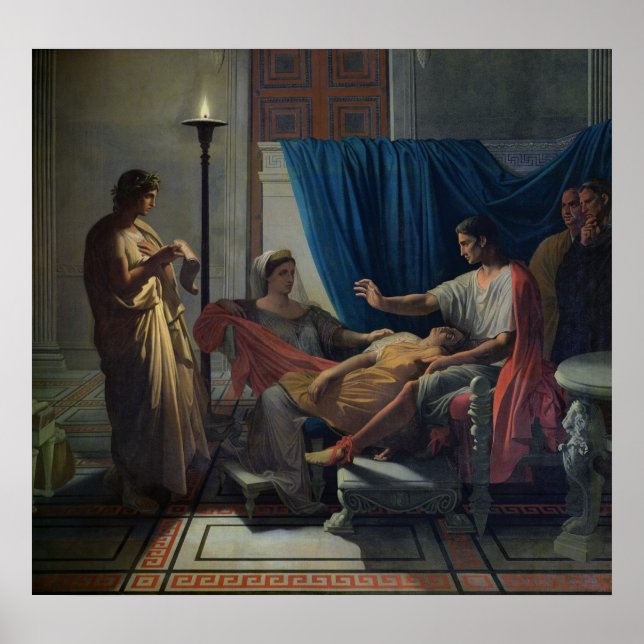 Póster Virgil leyendo a los eneid (Frente)