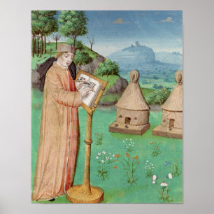 Póster Virgilio escribiendo la vida de las abejas