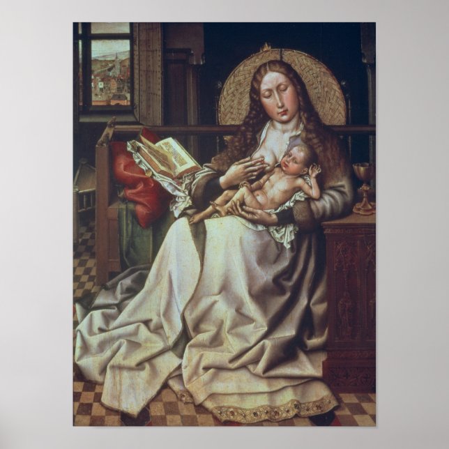 Póster Virgin and Child Before a Firescreen, c.1440 (Frente)