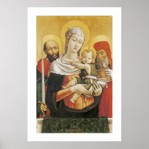 Póster Virgin and Child with Saints Paul and Jerome