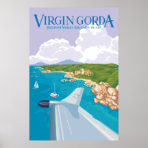 Virgin Gorda Poster (púrpura)